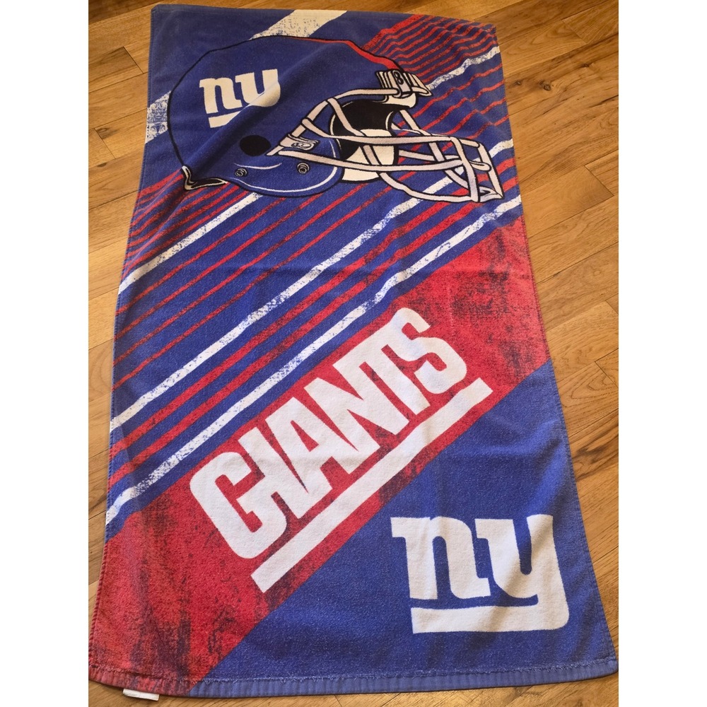 New‎ York Giants NFL Beach Towel The Northwest Company Blue Red 28x50 2014